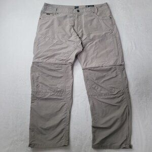 KUHL Liberator Convertible Stealth Men's Beige Zip Off Outdoor Pants Size 40X30